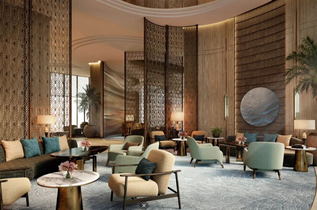 Vue intérieur d'un salon de l'hôtel Marsa Al Arab Dubaï